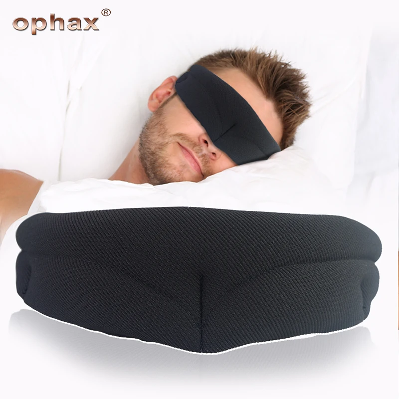 

OPHAX Sleep mask silk Soft cover Shade Relax and help sleep eye stickers Portable Travel Leisure Eye mask Men&women