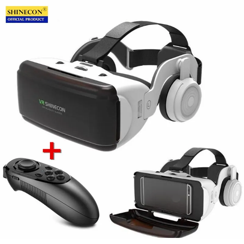 Оригинальная VR Виртуальная реальность 3D очки коробка стерео VR Google картонная гарнитура шлем для IOS Android смартфон, Bluetooth рокер