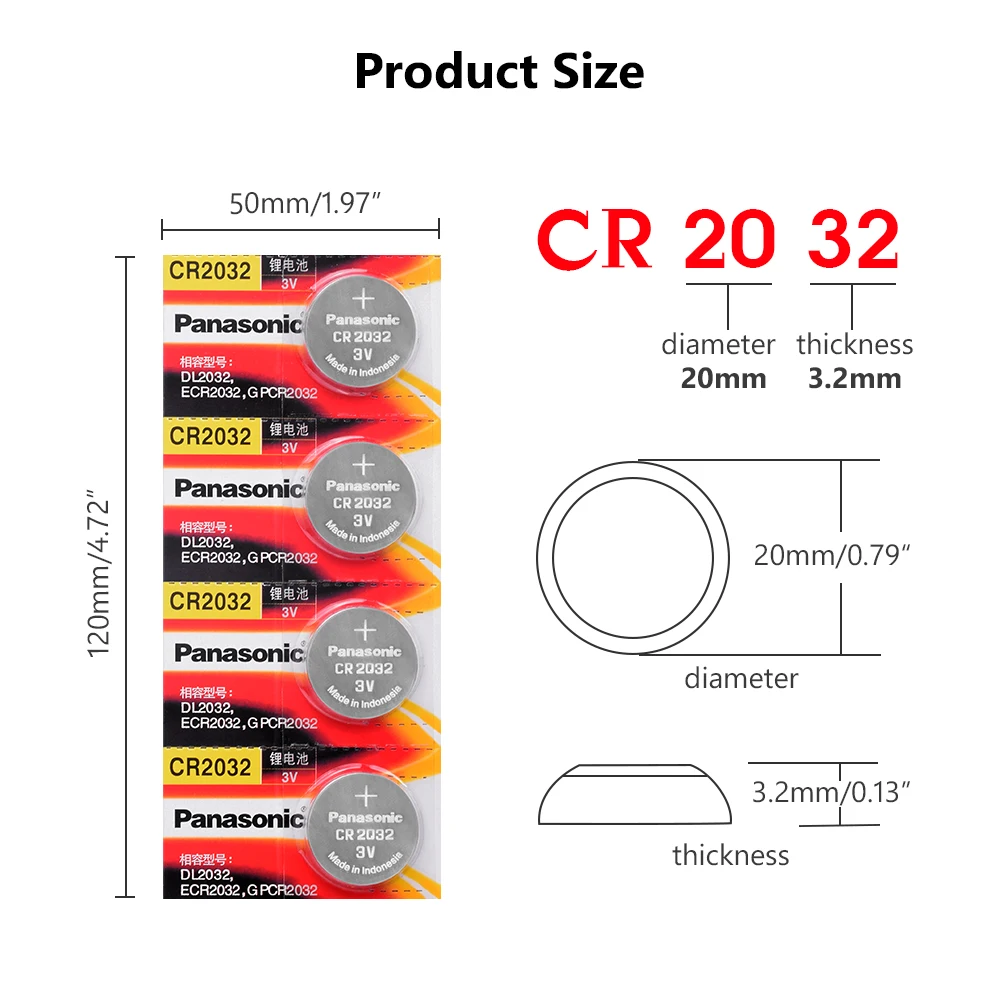 Panasonic 3 в cr2032 литиевая монета 4 шт./лот cr 2032 кнопочные батареи батарея для основной платы пульт дистанционного управления игрушка