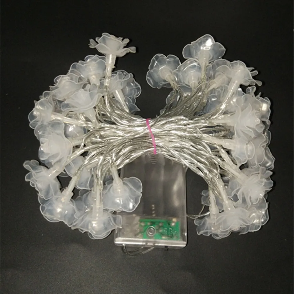 YIYANG 1.5-10M Rose LED String Lighting nightlight Flower EU Plug or Battery box Party Wedding Christmas Fairy Decoration Lights