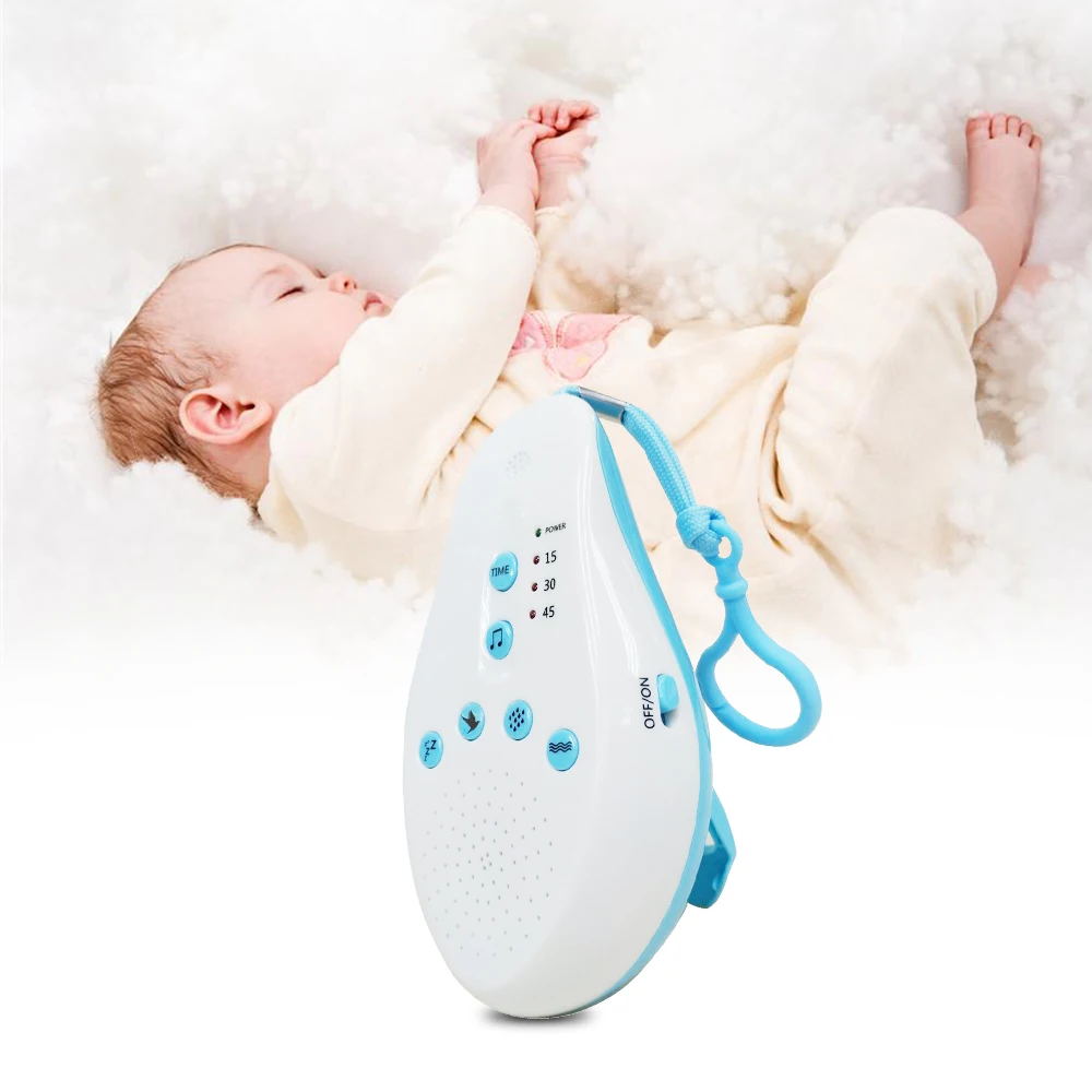 Baby Sleep white noise machine Soothers Sound Record Voice Sensor with 8 Soothing Sound Auto-off Timer Baby monitor