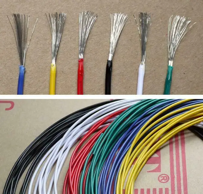 8 ~ 24AWG UL1015 синий электронный провод гибкий многожильный кабель шнур из оловянной