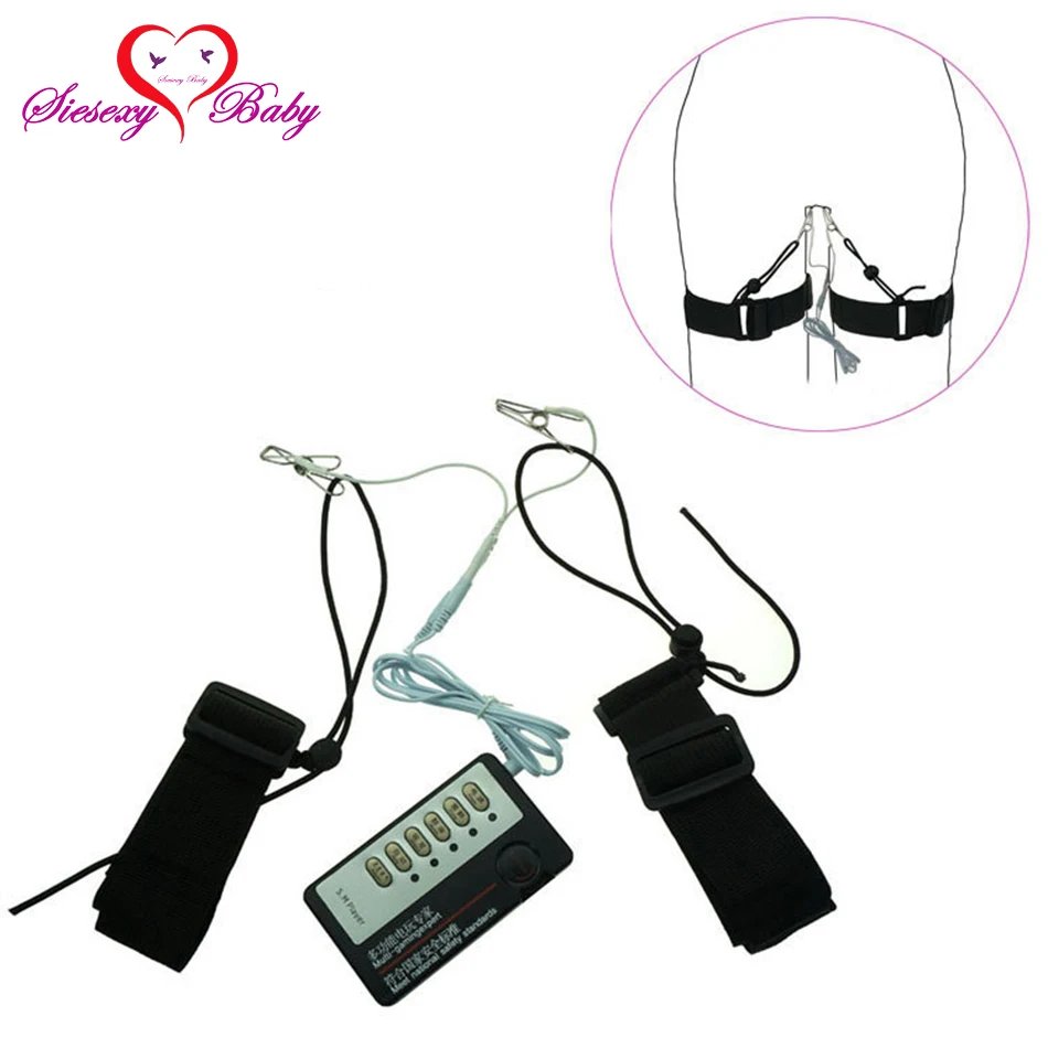 Leg Wear Electro Pussy Clamp For Women Electric Shock Electro Shock Sex 