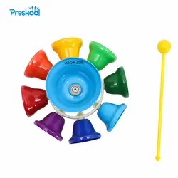 Preskool детские игрушки для детей развивающие игрушки 8 тон цвет колокольчики музыкальный инструмент младенческой игры Brinquedos Juguets
