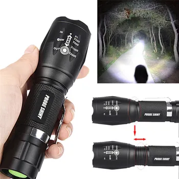 

2018 Super Bright XM-L T6 LED Adjustable Focus Flashlight Torch Zoomable