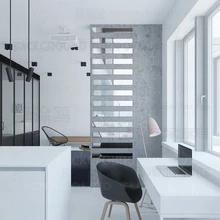 10 шт. зеркальные настенные наклейки, декоративные наклейки для стен, для спальни, домашнего декора, для комнаты, в полоску, прямоугольная, Геометрическая, простая форма, плитка R189