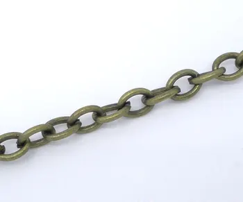 

DoreenBeads 2M Bronze Color Link Chains Findings 5x3.5mm 2015 new