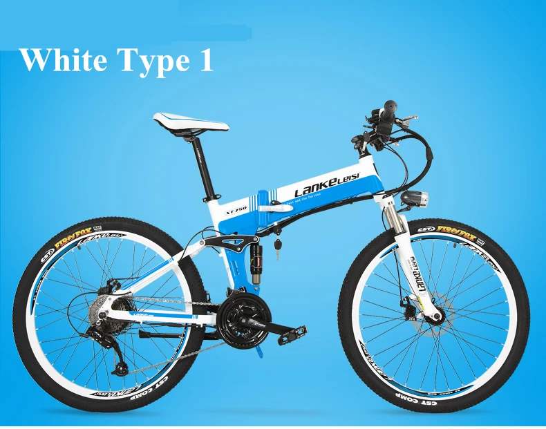 XT750D 27 скоростей 500 Вт Супер мощность высокого качества 2" складной электрический велосипед, 36 В Скрытая литиевая батарея горный велосипед MTB