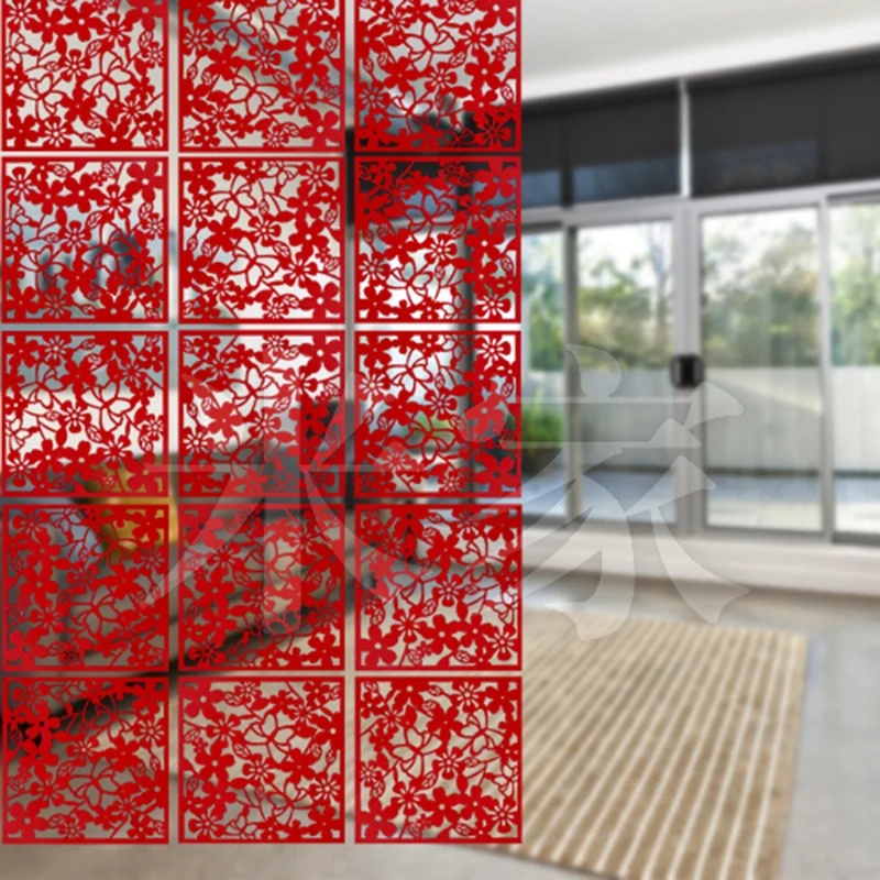 8pcs Folding Hollow Screens 40*40cm Removable Chinese Custom Creative Screens Acrylic Material