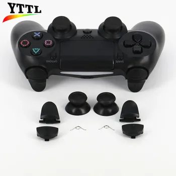 

2017 Full Set PS4 L1 R1 L2 R2 Trigger Buttons Replacement Buttons for PS4 Game Controller + 2 Springs Joystick Stick Caps Black