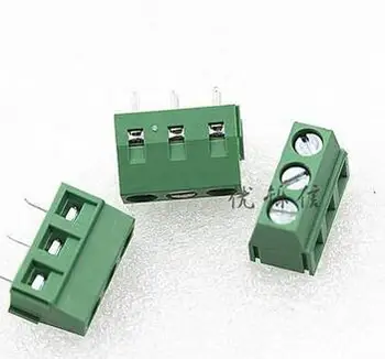 

30pcs 3 Pin KF127 Screw Terminal Block Connector 5mm Pitch 300V 10A KF-127-3p
