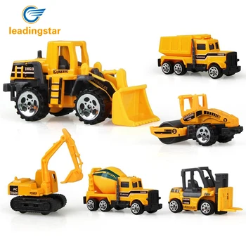 

LeadingStar 6pcs/set Alloy engineering car tractor toy model farm vehicle belt boy toy car model children Birthday Day Xmas gift