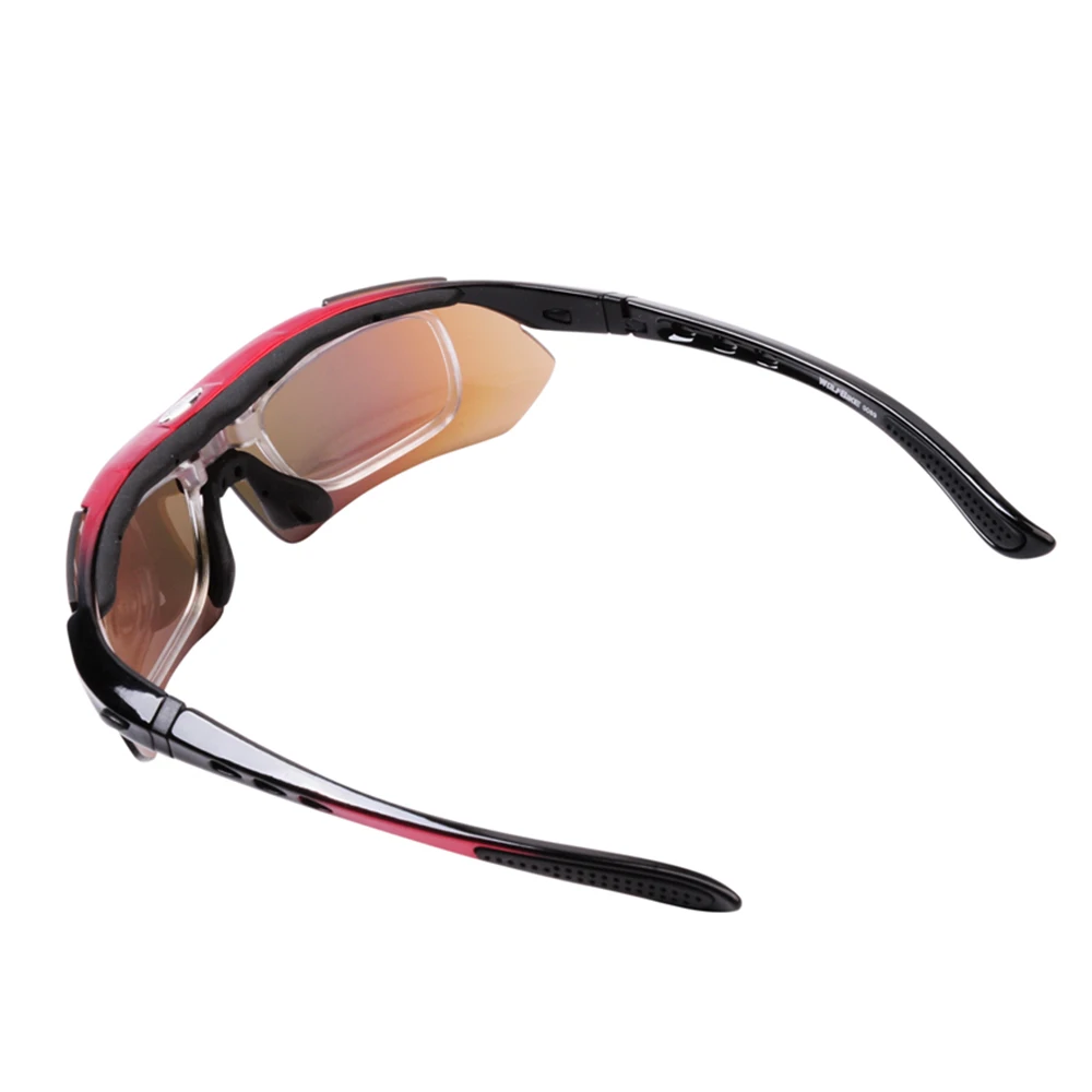 WOLFBIKE поляризованные 5 линзы велосипедные очки солнцезащитные очки мужские спортивные велосипедные очки велосипедные солнцезащитные очки для вождения лыжные очки, красные