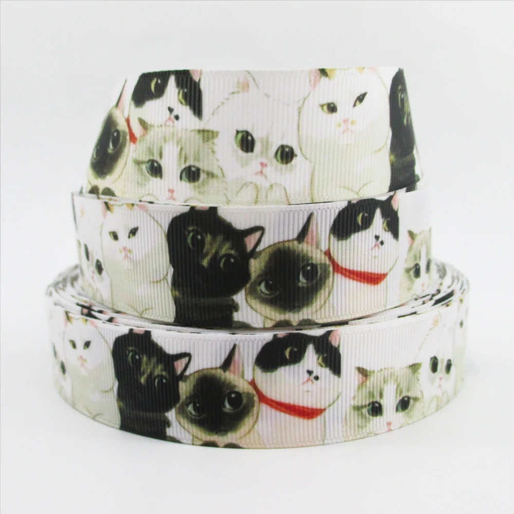

1" 25mm flowers series high quality printed polyester ribbon 10 yards,DIY handmade materials,wedding gift wrap,10Y48760