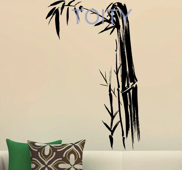 Bamboo Leaves Wall Decal Vinyl Stickers Nature Asian Home Interior Art