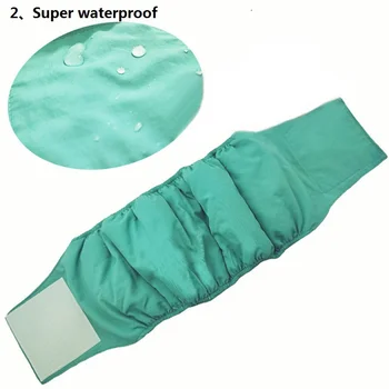 

Dog Diaper Female Male Washable Durable Doggie Diaper Waterproof Wrap Diaper French Bulldog Physiological Underwear Sanitary