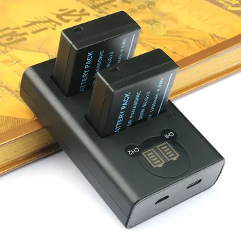 

2PC DMW-BLG10 BLE9 Camera Bttery and Dual USB Charger for Panasonic DMC-TZ80/TZ81/TZ100/TZ101/TZ110/ZS110 DC-ZS220GK