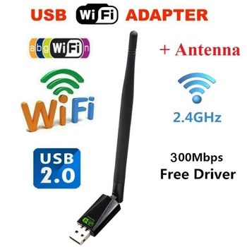 

Free Driver 2.4Ghz USB Wifi Adapter 300Mbps WiFi Dongle AC Wi-fi Receiver Wireless Network Card 802.11b/n/g wi fi USB Ethernet