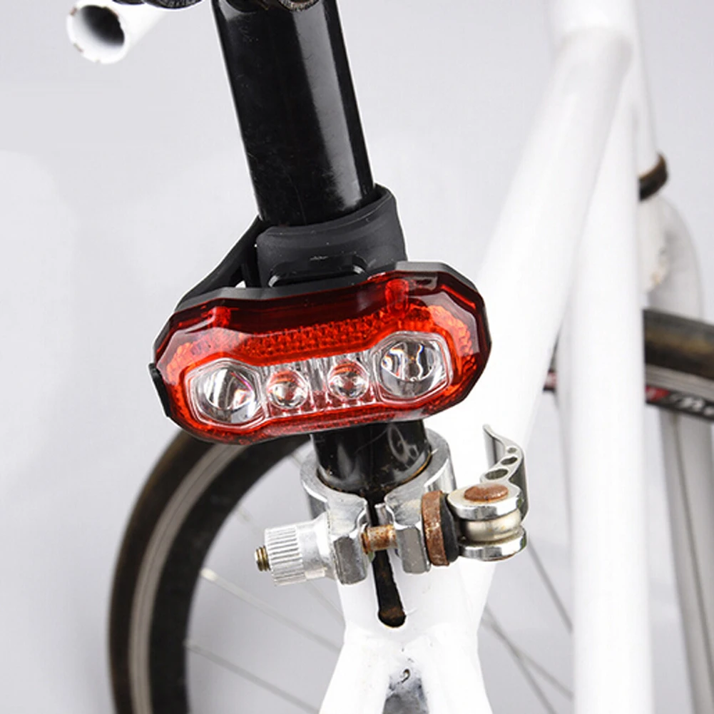 1Pcs 5 Modes Bicycle Tail Light Bike Lamp LED Alarm Safty Light USB