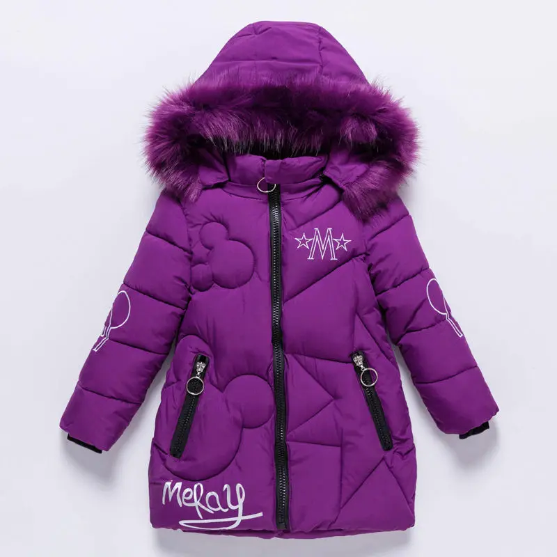 Girls Down Jackets Boys Outdoor Warm Clothing Boy Thick Coats Windproof Children's Winter Jackets Kids Cartoon Winter Outerwear