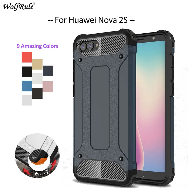 WolfRule For Cover Huawei Nova 2S Case Anti Knock Soft TPU &amp PC Armor Mobile Phone Shell 6'' | Мобильные телефоны и