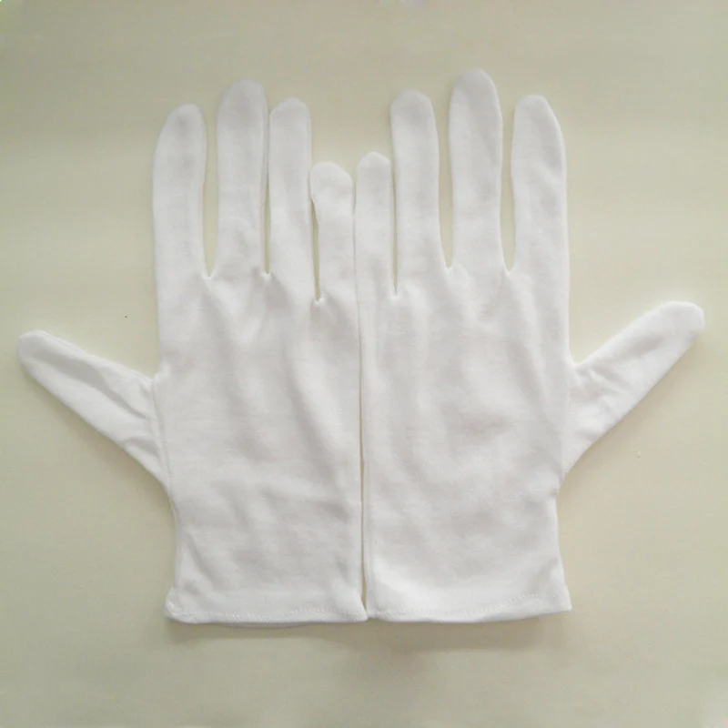Белые перчатки из 100% хлопка 12 пар|equestrian gloves|cotton glovesgloves gloves |
