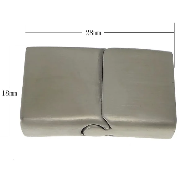 

Stainless Steel Magnetic Clasp,Lucky, Rectangle, oril color, 28x18x7mm, Hole:Approx 16.5x5mm, 10PCs/Lot, Sold By Lot