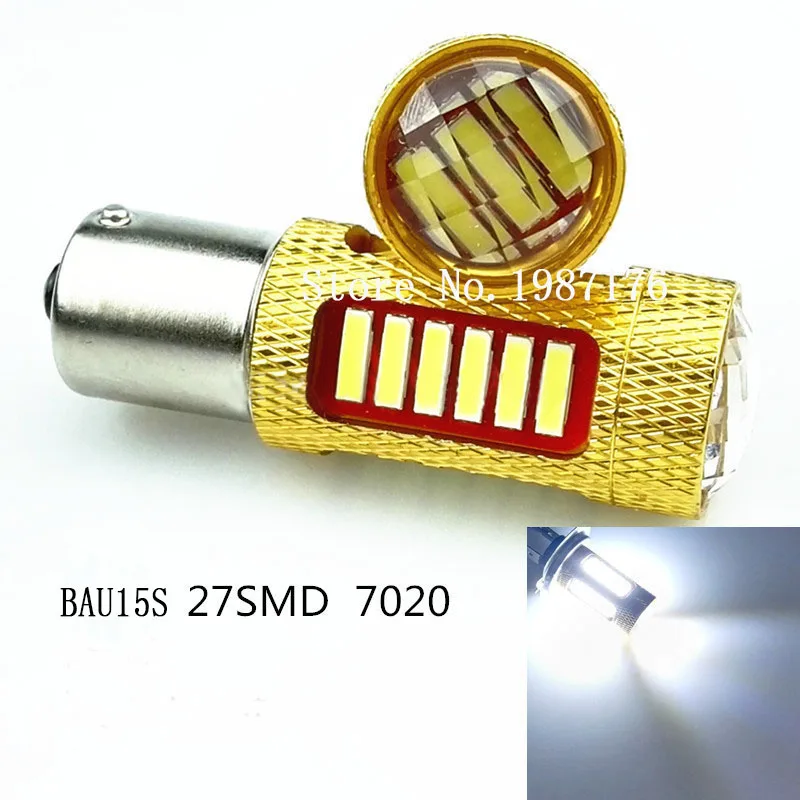 

Auto 1156 LED BA15S BAU15S BAW15S 7020 27 SMD White 12V P21W PY21W PR21W Car light Brake/Turn/Tail signal lamp bulb
