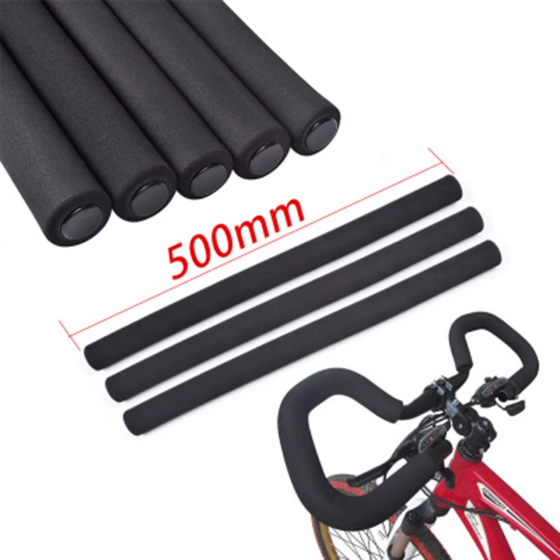 Bicycle Butterfly Handlebar Grip Cycling Shock-absorbing Matte Soft Foam Sponge Grips Handle Bar 50CM Black Travel Bike PA0104 (3)