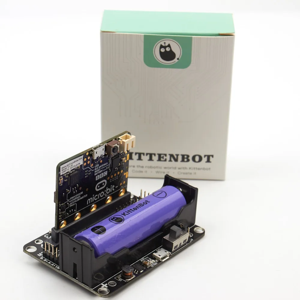 

Robotbit -robotics expansion board for micro:bit Go Starter Pack Kit and shell kittenbot 18650 lipo battery