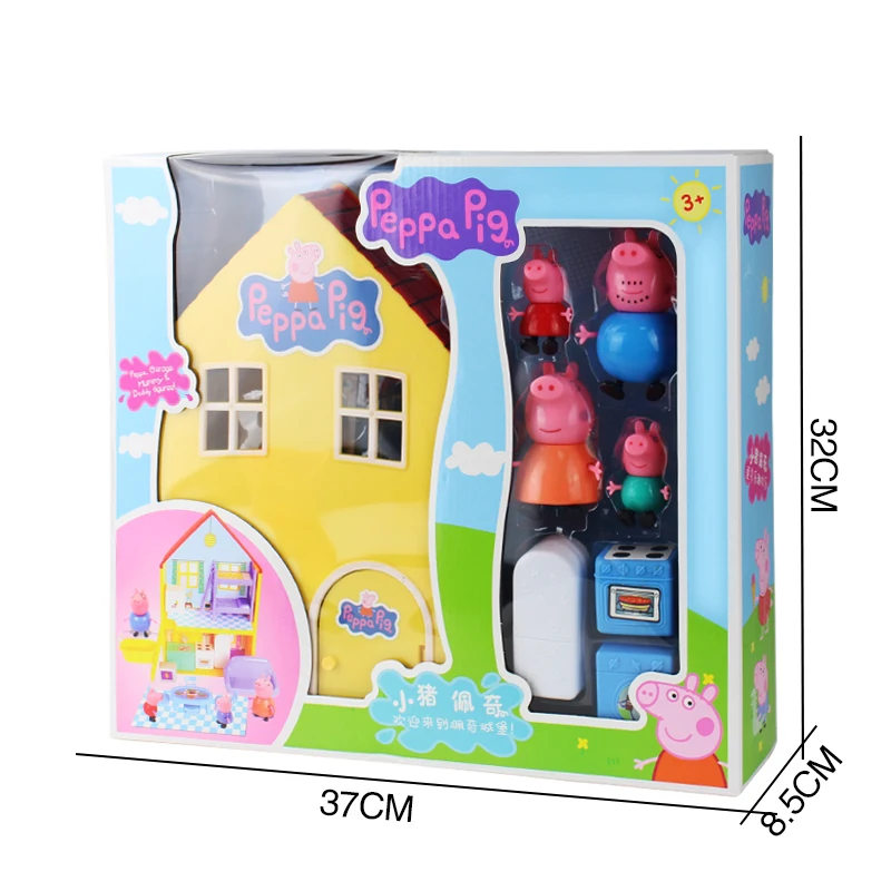 Свинка Пеппа Джордж семья настоящая сцена дом модель игрушечный набор парк развлечений Экшн фигурки кукол Дети для раннего развития