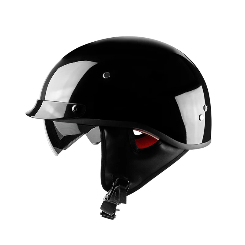 Новое поступление, винтажный мотоциклетный шлем на половину лица, шлем, мото Ретро шлемы с внутренним солнцезащитным козырьком - Цвет: a8