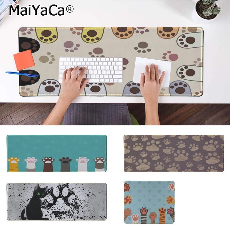 

MaiYaCa Top Quality Cute Cats paw Large Mouse pad PC Computer mat Free Shipping Large Mouse Pad Keyboards Mat