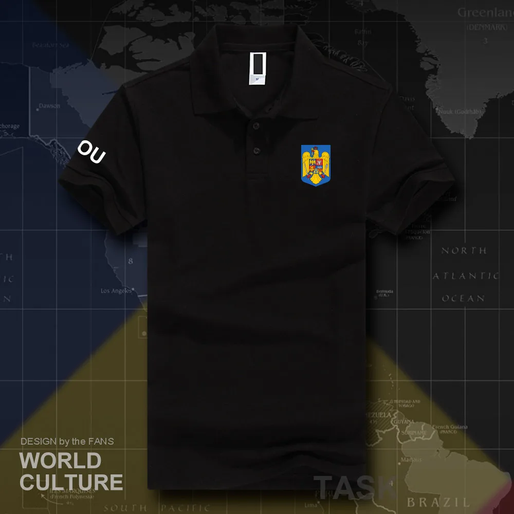 

Romania Romanian ROU polo shirts men short sleeve white brands printed for country 2018 cotton nation team flag new fashion 20