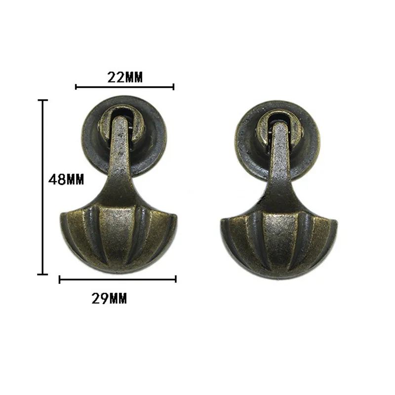 Vintage Umbrella Handle Drawer Wardrobe Door Alloy Chinese Furniture Hardware Bronze Tone 29*48mm 10Pcs | Обустройство дома
