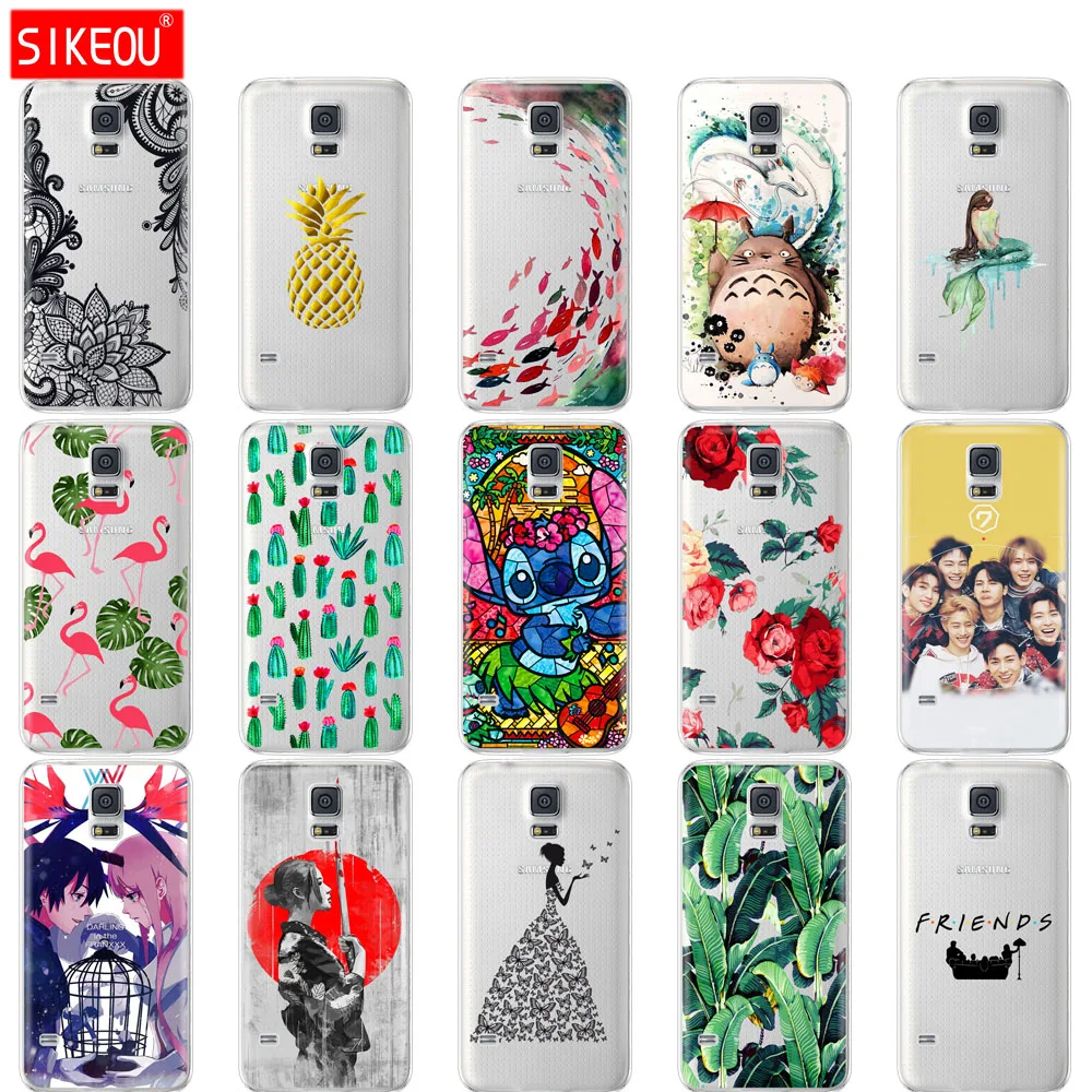 

SIKEOU Silicon soft TPU Cover For Samsung Galaxy S5 Case phone Cover For Samsung S5 Neo Case Capa For Samsung S5 i9600 SM-G900F