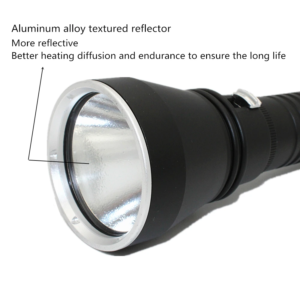  Yellow light XHP70.2 LED dive light 4000 lumen diving flashlight 26650 torch underwater tactical hu - 32842153954