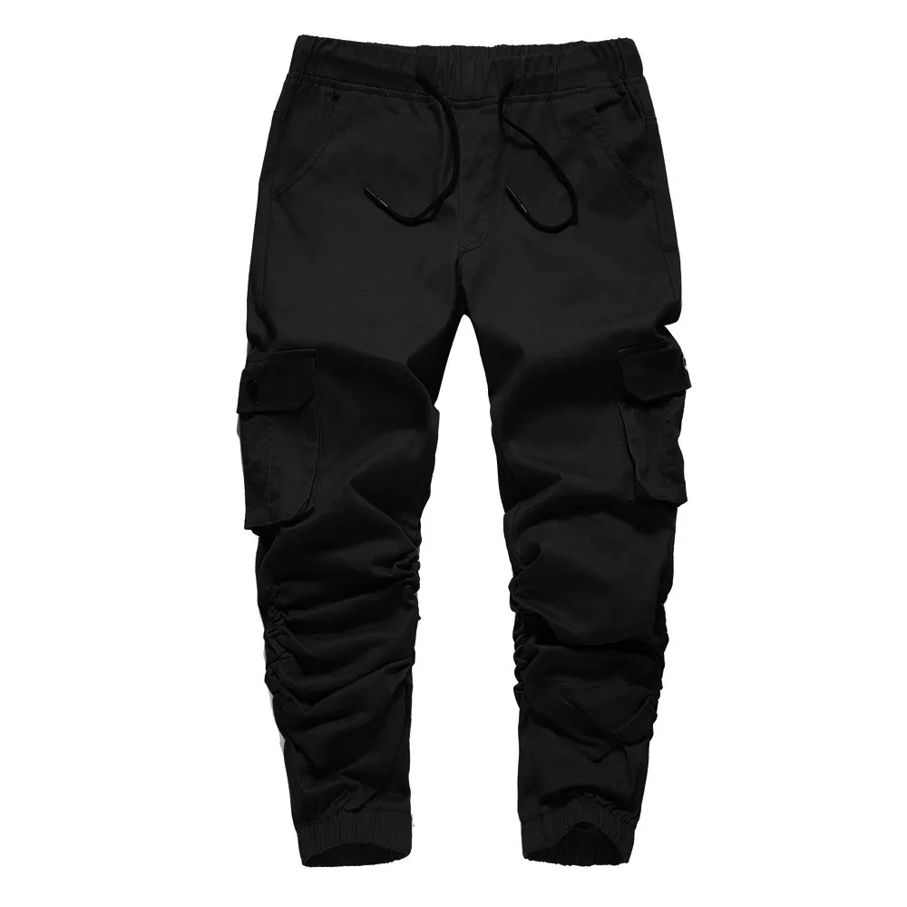 pants men Men's Autumn Winner Mid Cargo Sports Pure color  Pants Trousers men pants a0328