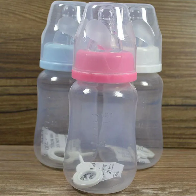Baby feeding bottle 120ml baby feeding water milk bottle soft mouth