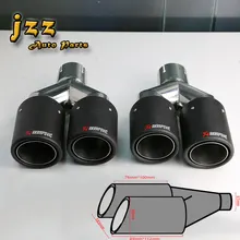 1 SET AKRAPOVIC EXHAUST TIP CARBON FIBER MUFFLER FOR CAR STAINLESS STELL PIPE CAR MUFFLER CAR PIPE AUTOMOBILE SILENCER