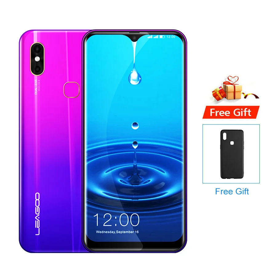 LEAGOO M13, 4 Гб ОЗУ, 32 Гб ПЗУ, мобильный телефон, Android 9,0, 6,1 дюймов, экран в виде капли воды, MTK6761, четыре ядра, отпечаток пальца, распознавание лица, 4G смартфон - Цвет: Twilight