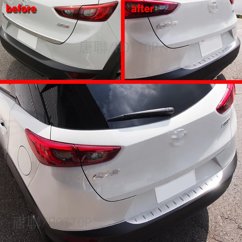 Внешний задний бампер HOTTOP из нержавеющей стали для Mazda CX 3 2016 2017 подоконники