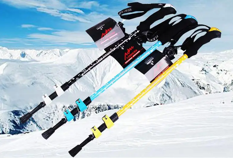 Sale Climding Anti-skid Alpenstock Ajustável Telescópica Camping Esqui Caminhadas Trekking Pole 2020 Hot 2 Cheap Bengalas