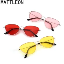 Милые сексуальные женские солнцезащитные очки кошачий глаз, ретро маленькие черные красные розовые солнечные очки Cateye, женские Винтажные Солнцезащитные Очки