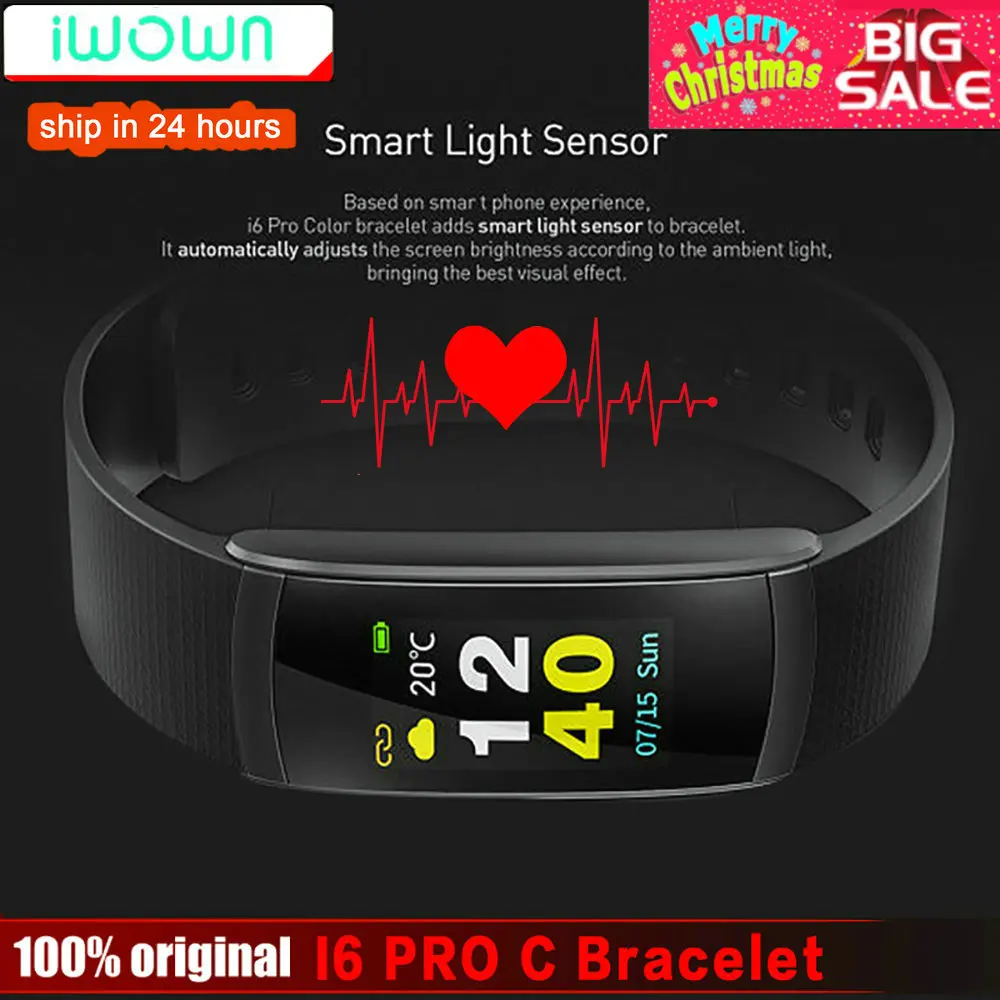 

iWOWNfit i6 Pro C Smart Bracelet IP67 Waterproof Fitness Band Heart Rate Monitor iwown I6 Pro Color Screen for IOS Android Phone