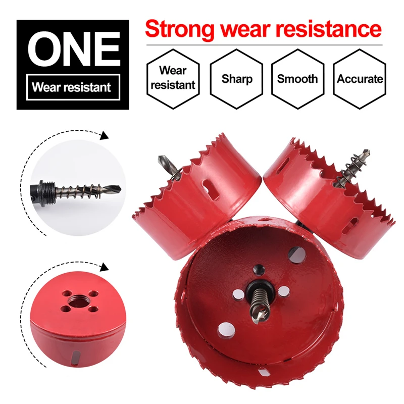 Hohxen 1pcs 75MM M42 Bi-Metal Holesaw Cutter Hole Saw Wood Drill Tooth Kit Core Drill Bit Cutting Kit Opener 80 85 90 95 100 mm
