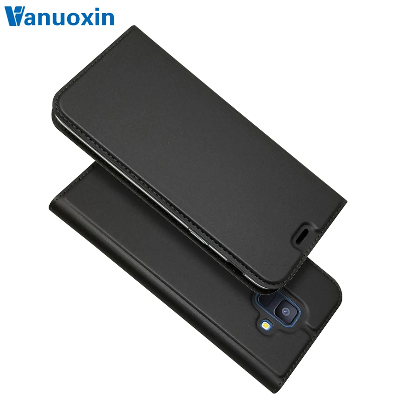 

Leather Case on for Fundas Samsung Galaxy A6 2018 case cover For Coque Samsung A6 Plus 2018 Flip Wallet Phone Case Skin Cover