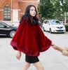 JaneVini 2022 Hooded Short Fur Wrap Women Burgundy Bridal Shawl Faux Fur Bolero Black Party Wedding Coat Hood Cape Chal Boda ► Photo 2/6