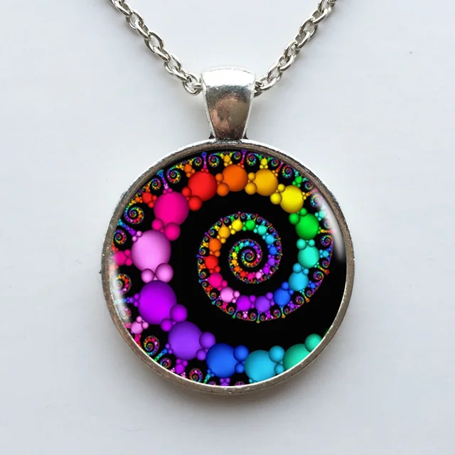Hippie Collier photo dôme en verre noir chaîne collier pendentif en gros Hippie Collier photo dôme en verre noir chaîne collier pendentif en gros