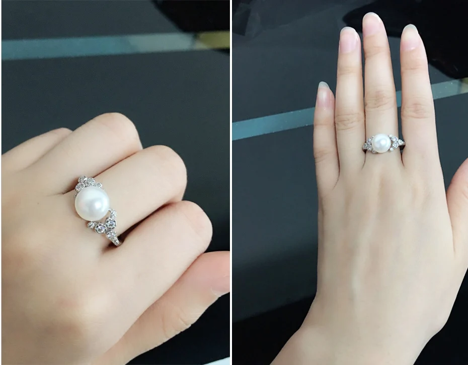 FENASY обручальное кольцо, кольца из натурального жемчуга для женщин, ювелирные изделия из пресноводного жемчуга, богемное кольцо из стерлингового серебра 925 пробы, новинка